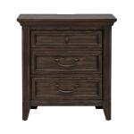 Paradise Valley Nightstand w/ Charging Station Nightstands Brown 20