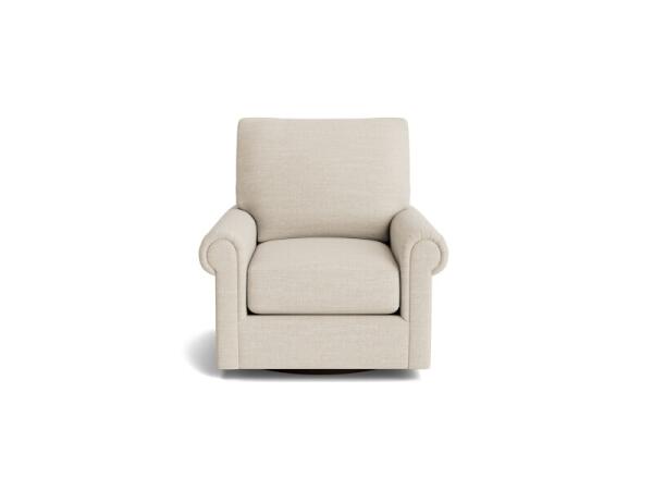 True Custom™ True CustomÂ® Panel Arm Swivel Chair Chairs Alabaster