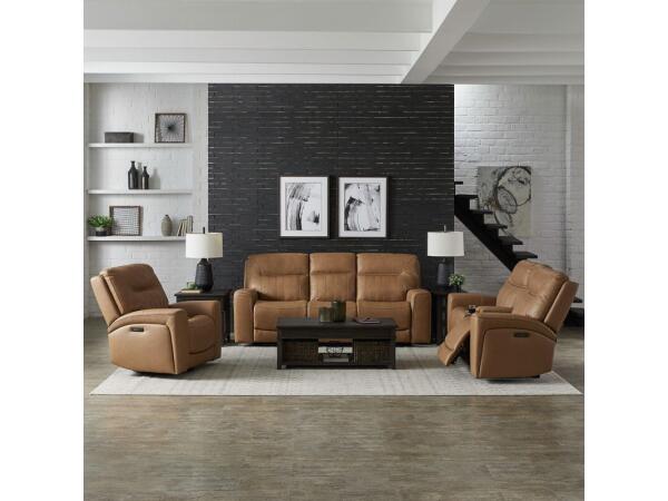 Bennett Sofa w/ Loveseat & Recliner Sofas Brown