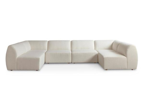 Clyde Modular U-Shaped Sectional Sectionals Alabaster