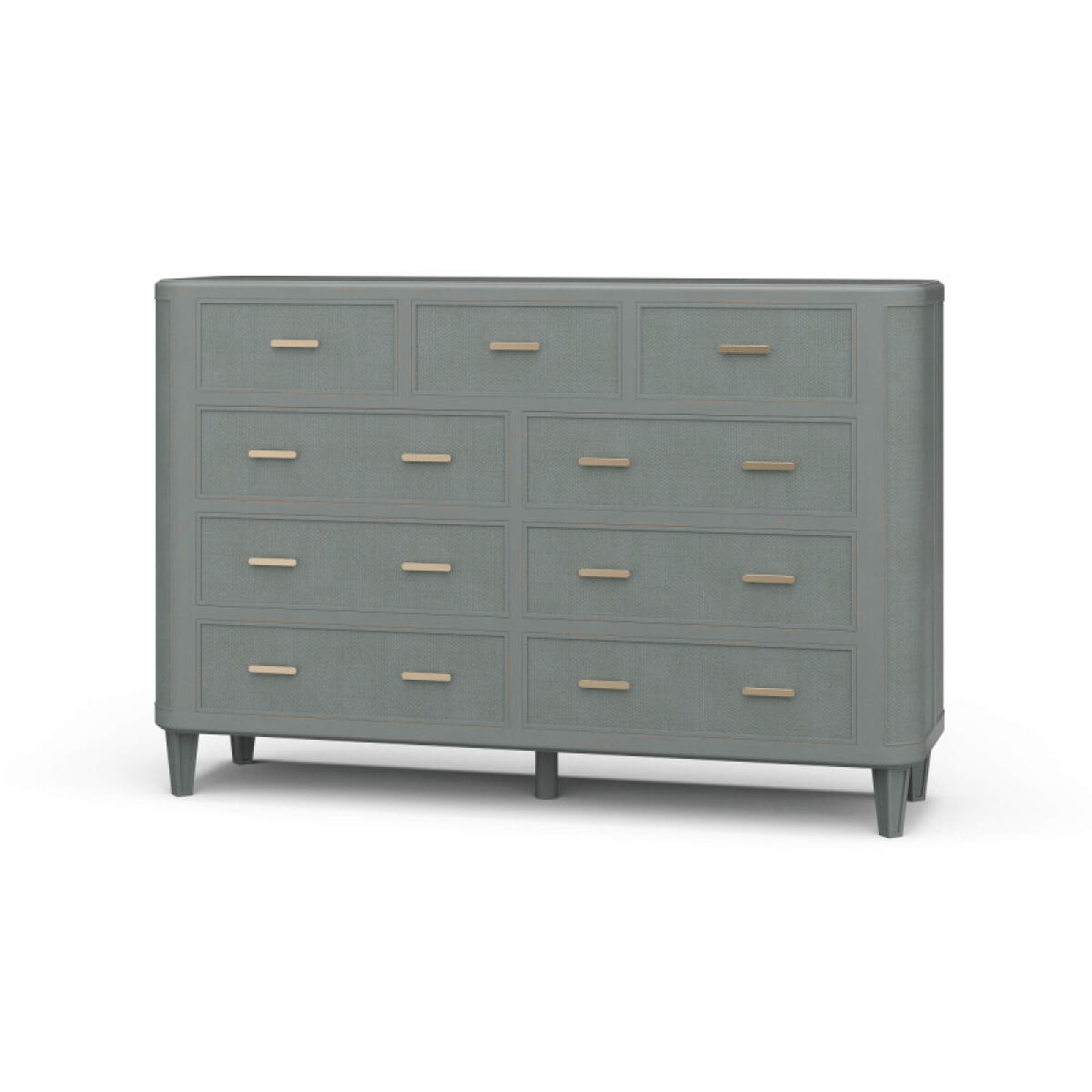 e7b4f75ab1dcdf9e2f8edcd1283633a1 Lexington 9 Drawer Dresser W/ Rattan - Image 1