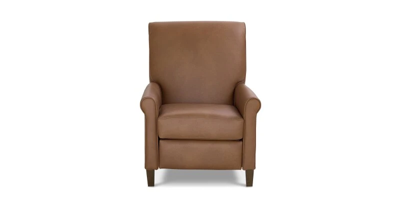 e8076573546a691ebb341faacbb5ce49 Nelson Leather Sock Arm Lay Flat Power Recliner - Image 1