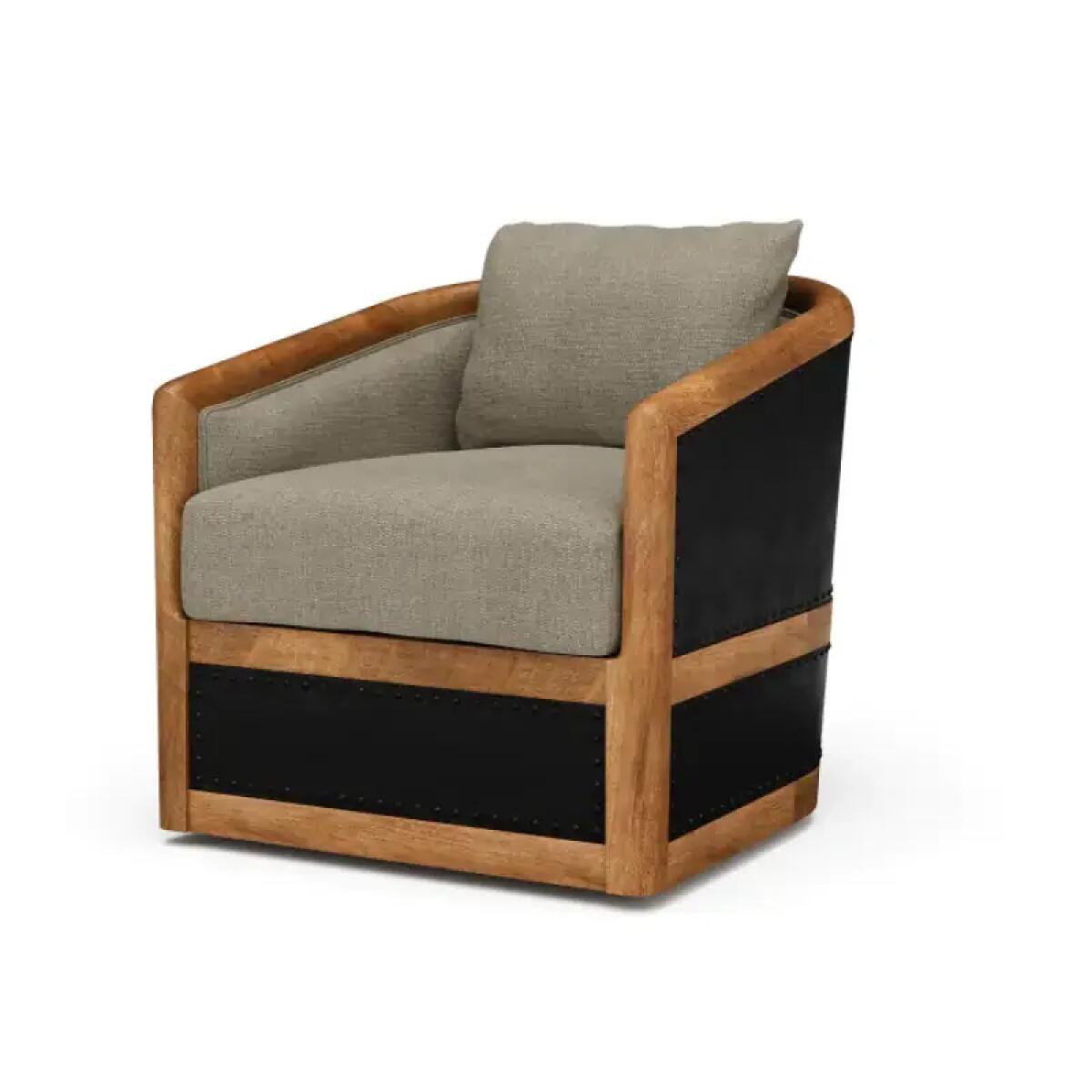 e857ebda91cfcece1f5a6432afb4cbdf Aden Swivel Chair W/ Leather - Image 1