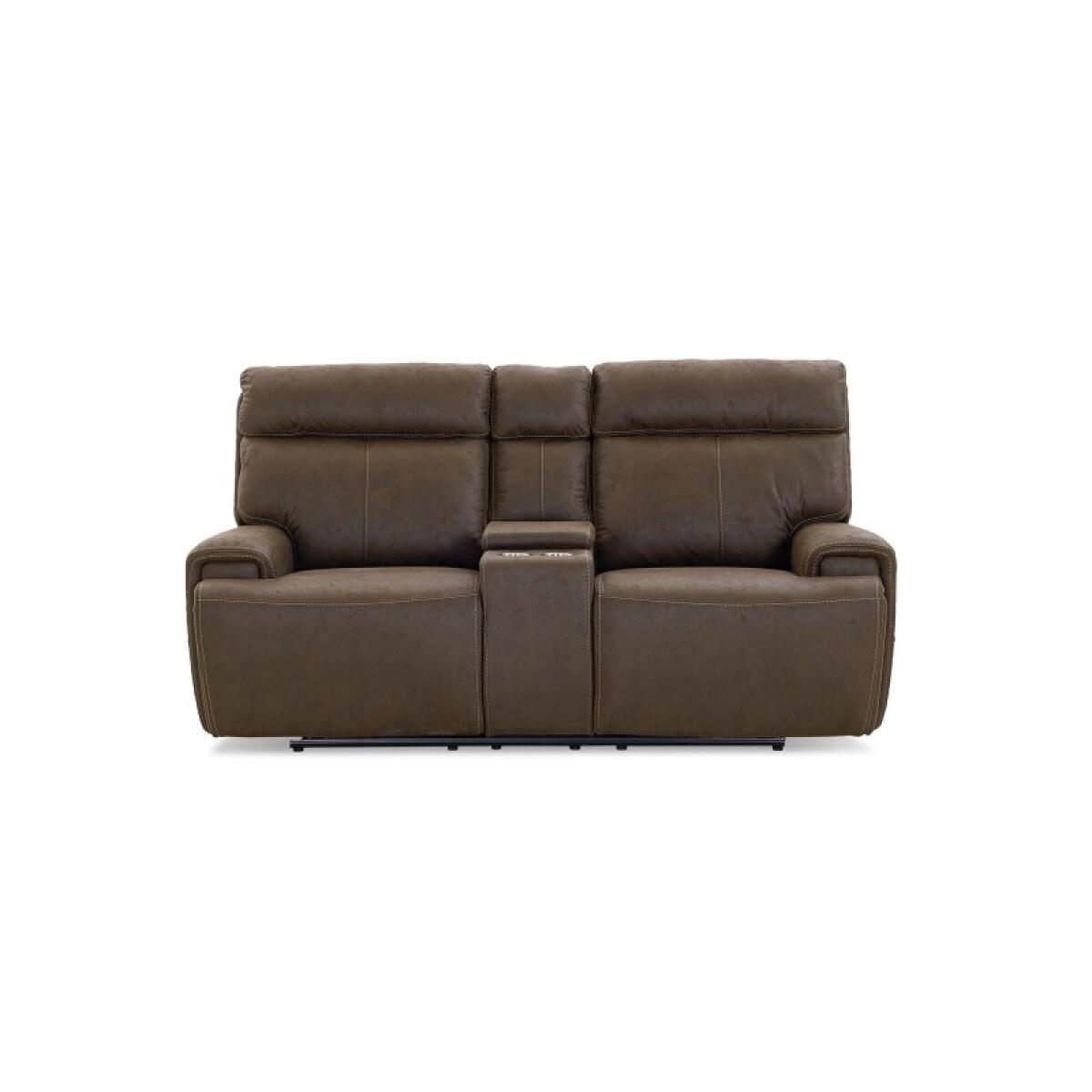 e85f0e4e7ee0fa8a7ffe14b95a19d96b Nathan Power Reclining Loveseat with Center Console - Image 1