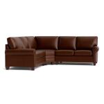 Carolina Leather L-Shaped Roll Arm Sectional Sectionals Bassett Furniture 8