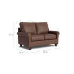 True Custom™ True Custom® Leather Panel Arm Loveseat - Image 5