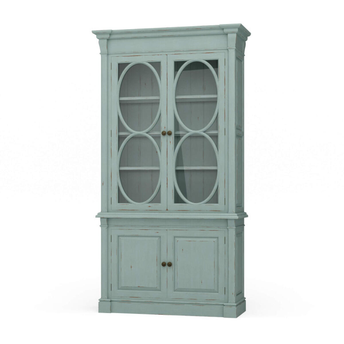 e8f24977500a2212251da6339639e009 Fiona 4 Door Display Cabinet W/ Glass Shelves - Image 1