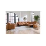 Airy Leather Power Reclining Sectional Sectionals Airy Antelope 17
