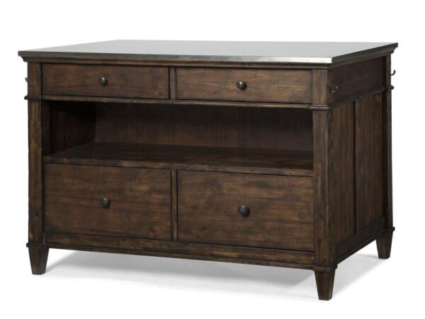 Complete Kitchen Island Dining Storage Brown 2