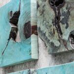 Bahati Wood Wall Decor, Blue, S/9 - Image 8