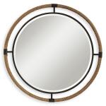 Melville Round Mirror Mirrors Black & Brown 9