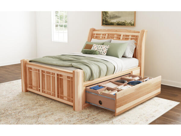Amish Highlands Queen Arch Storage Bed – AHINT5071 Beds A-America