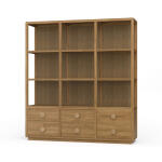 Cohan Open Cabinet W/ 6 Drawers W/ Rattan