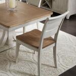 Farmhouse Reimagined Ladder Back Side Chair (RTA) Chairs & Benches Antique White w/ Chestnut Tops 19