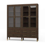 Kagu 4 Door Tall Cabinet W/ Premium Rattan