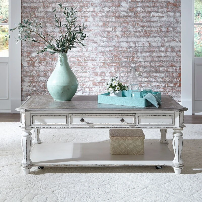 ea7df75e57cf6ca7b9e28a53bc531278 Magnolia Manor Rectangular Cocktail Table - Image 1