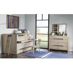 Complete Captains Bed 33 Weathered Oak Finish - Image 4