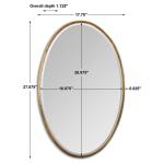 Herleva Oval Mirror Mirrors Gold 13