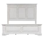 Abbey Park King California Panel Bed, Dresser & Mirror, Chest Bedroom Sets Antique White & Weathered Brown 11