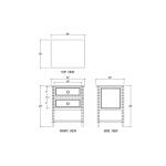 Cholet 2 Drawer Bedside Table W/ Shelf - Image 8