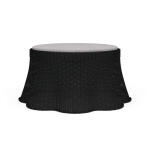 Newport Rattan Ottoman W/ Cushion Ottomans & Poufs Black 22