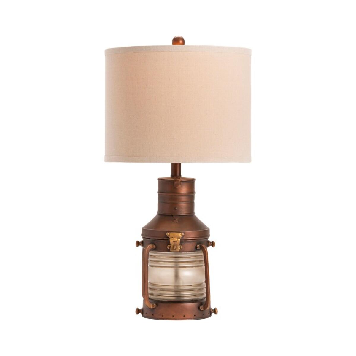 eacdf4267b68d2b0db54a07d95aac506 Copper Lantern Table Lamp - Image 1