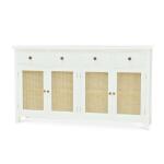 Aldren Rattan Sideboard Dining Storage Blue 11