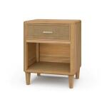 Lexington 1 Drawer Bedside Table W/ Rattan - Image 3