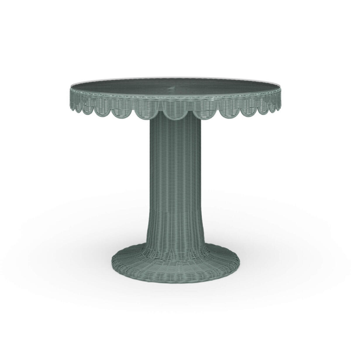 eb7651da3067073728eede89227ea9dd Scalloped Round Bistro Table W/ Tempered Glass - Image 1