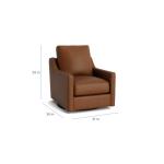 True Custom™ True Custom® Leather Slope Arm Swivel Chair - Image 3