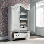 Magnolia Manor Armoire Dressers Antique White & Weathered Bark 25