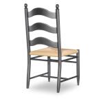 Rush Seat Ladder Back Side Chair Chairs & Benches Black 12