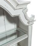 Magnolia Manor Credenza Hutch Office Storage Antique White & Weathered Bark 17