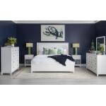 Complete Upholstered Bed Queen 5/0 White Finish - Image 5