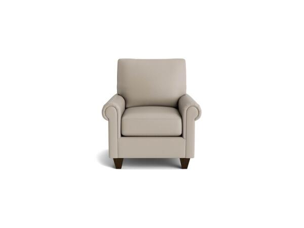 True Custom™ True CustomÂ® Leather Panel Arm Accent Chair Chairs Bassett Furniture