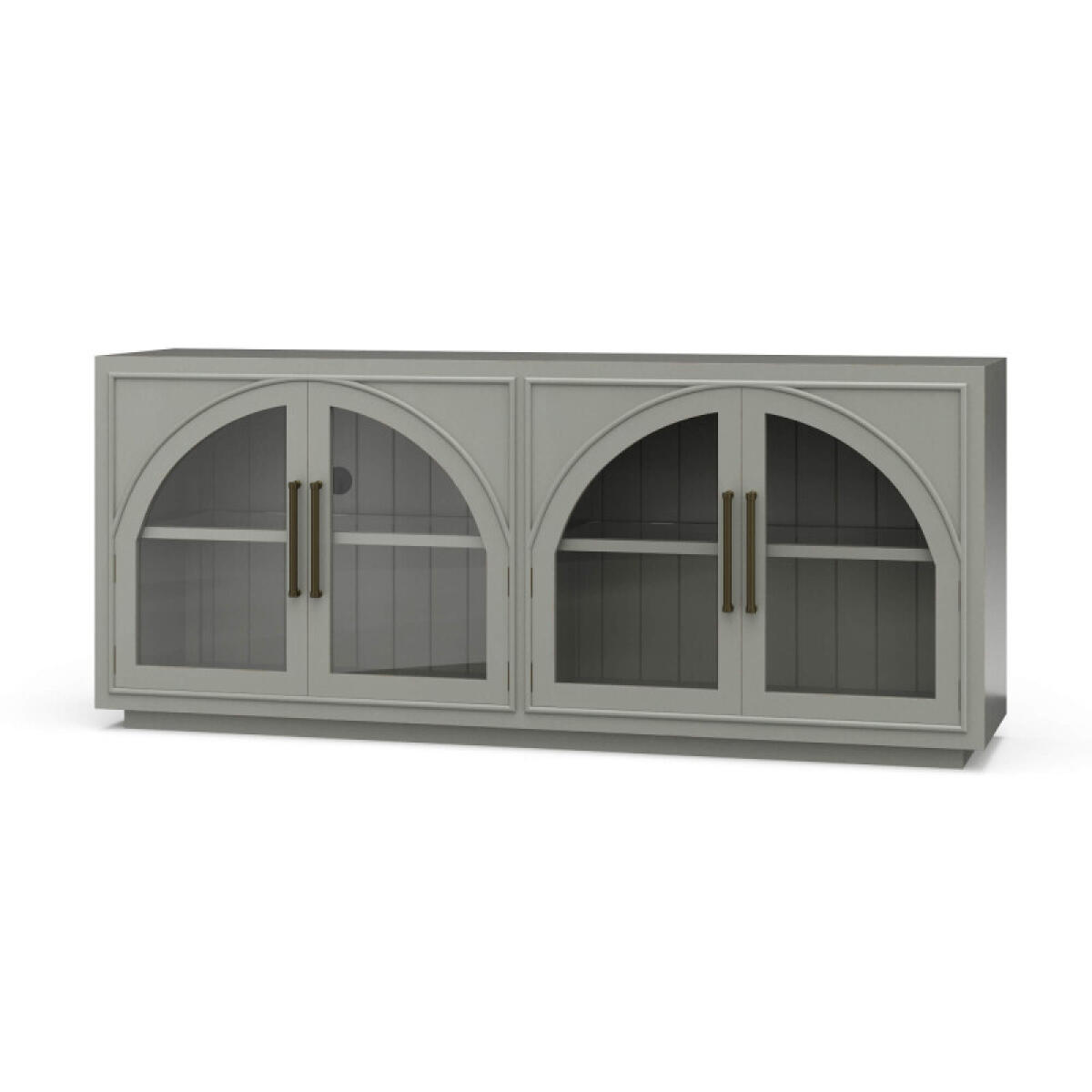 ebd4b60a3826facff44cffd490571e73 Vannes 4 Door Sideboard W/ Glass Shelves - Image 1