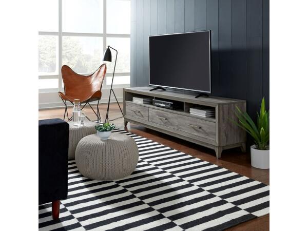 Mercury 76 Inch TV Console Entertainment Stands Driftwood Gray