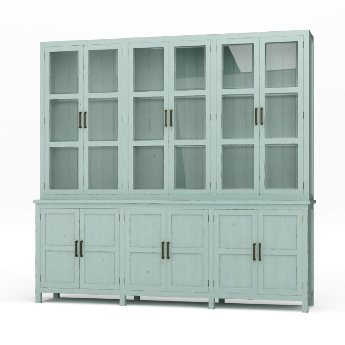 ec3caf162ad2e40bcada9dd58d288119 Madrone 12 Door Display Cabinet W/ Glass Shelves - Image 1