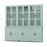 Madrone 12 Door Display Cabinet W/ Glass Shelves