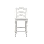 Magnolia Manor Ladder Back Counter Chair (RTA) Barstools Antique White & Weathered Bark 15