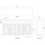 Aldren Rattan Sideboard Dining Storage Black 10