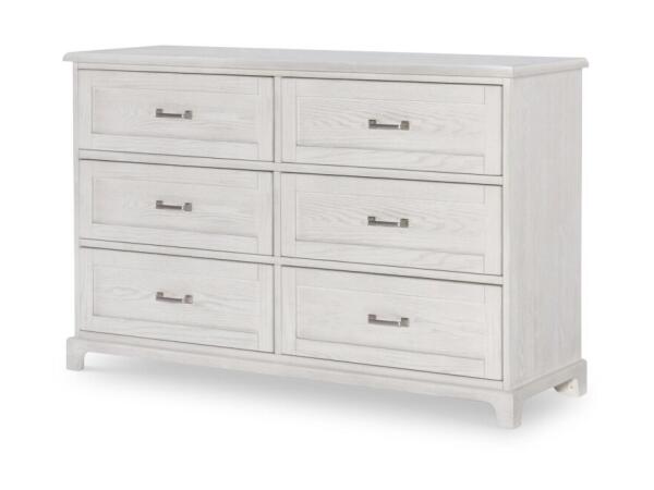 6 Drawer Dresser Youth Dressers Bleached Linen