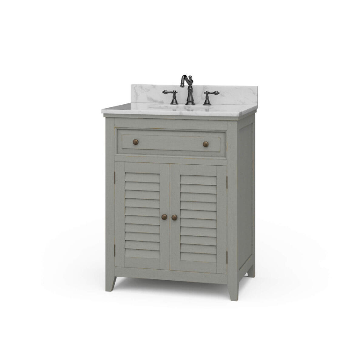 ec80abd051fcb6447c233e9b045917ee Shutter Vanity W/ Sink & Marble Top - Image 1