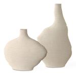 Duostacked Vases, White, S/2