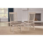 Beacon Slatback Chair With Wood Seat - BEAPW265K