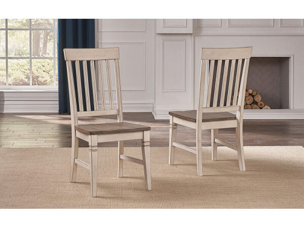 Beacon Slatback Chair With Wood Seat – BEAPW265K Chairs & Benches A-America 2