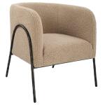 Jacobsen Accent Chair, Latte Shearling Chairs Chairs 14