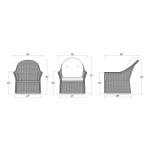 Nantucket Rattan Chair Chairs Blue 21