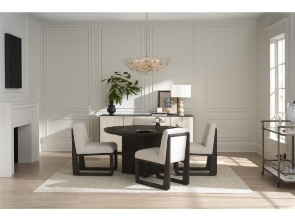 Modern Sable Round Dining Table - Image 4