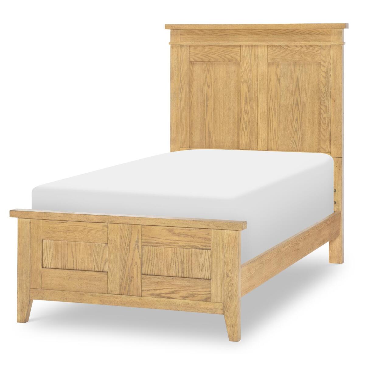 ece7e41115753fc6b10d3aa3260dc91f Complete Panel Bed Twin 3/3 Natural Hickory - Image 1